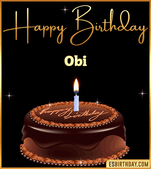 chocolate birthday cake Obi
