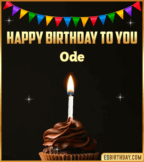 Happy Birthday to you Ode