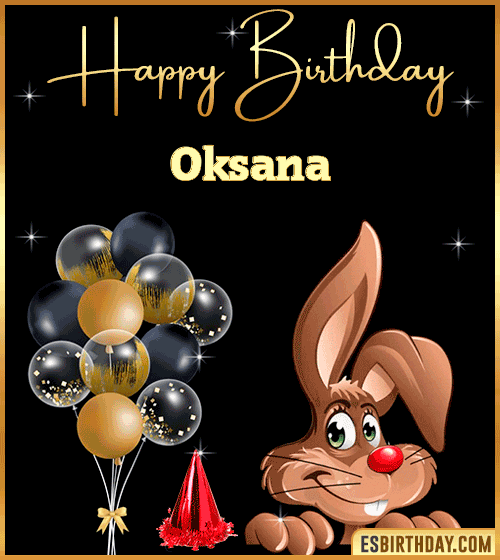 Happy Birthday gif Animated Funny Oksana
