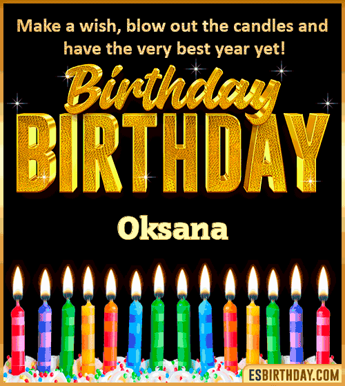 Happy Birthday Wishes Oksana
