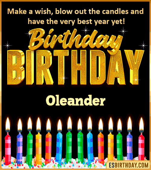 Happy Birthday Wishes Oleander
