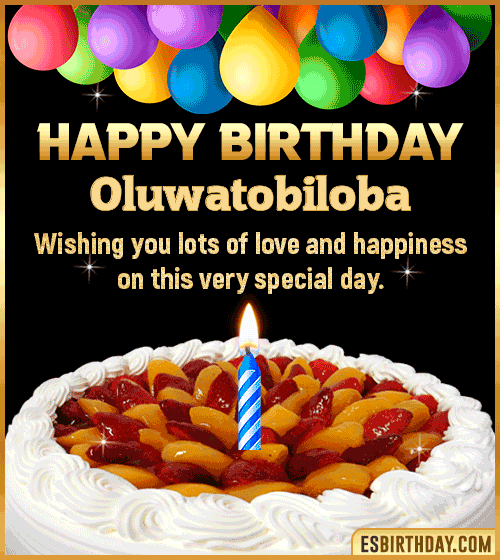 Wishes Happy Birthday gif Cake Oluwatobiloba
