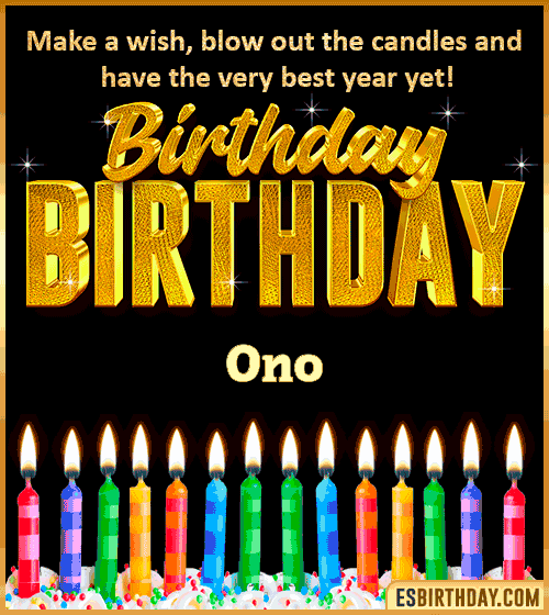 Happy Birthday Wishes Ono
