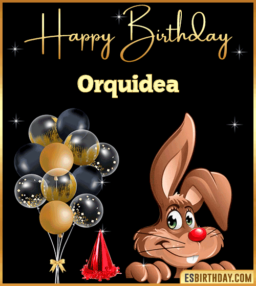 Happy Birthday gif Animated Funny Orquidea