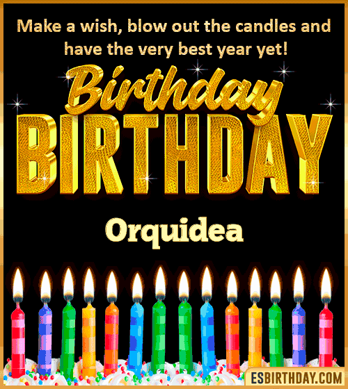 Happy Birthday Wishes Orquidea