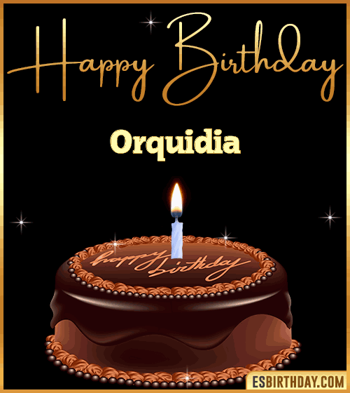 chocolate birthday cake Orquidia