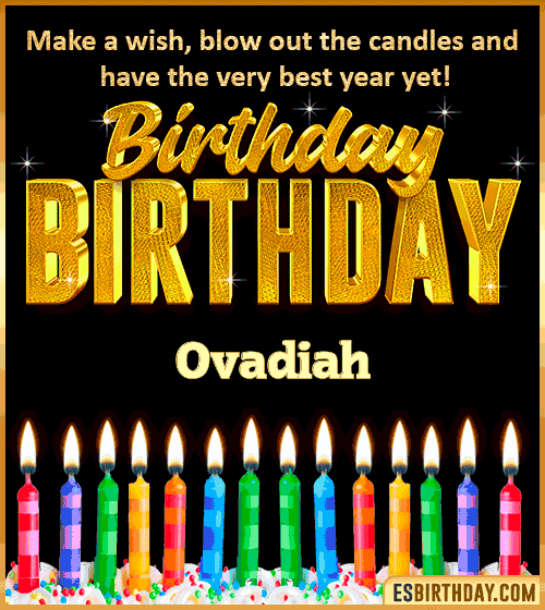 Happy Birthday Wishes Ovadiah
