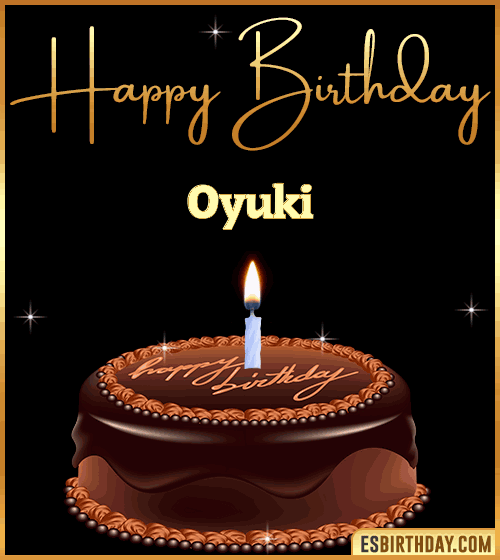 chocolate birthday cake Oyuki