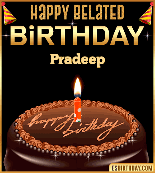 Belated Birthday Gif Pradeep
