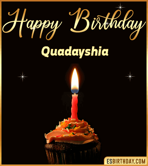 Birthday Cake with name gif Quadayshia
