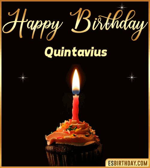 Birthday Cake with name gif Quintavius
