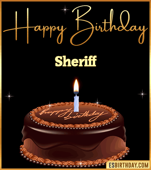 chocolate birthday cake Sheriff
