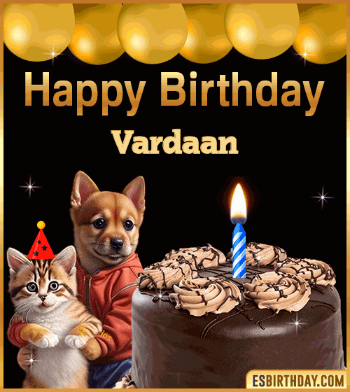 Happy Birthday funny Animated Gif Vardaan
