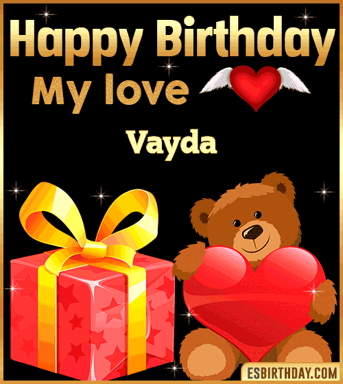 Gif happy Birthday my love Vayda
