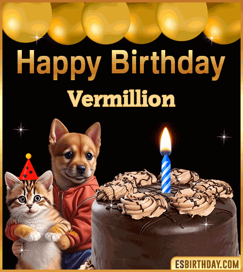 Happy Birthday funny Animated Gif Vermillion
