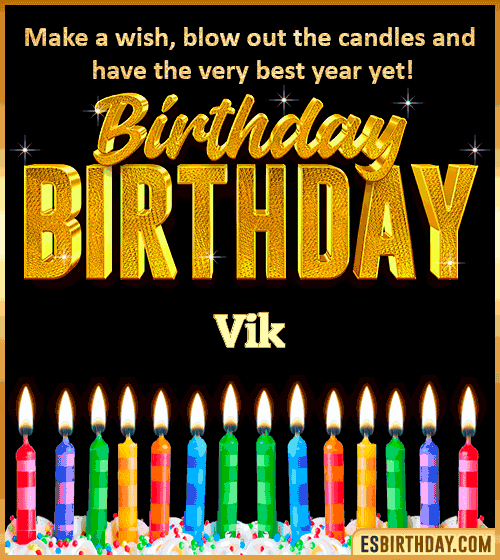 Happy Birthday Wishes Vik
