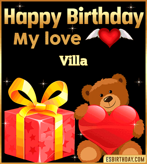 Gif happy Birthday my love Villa
