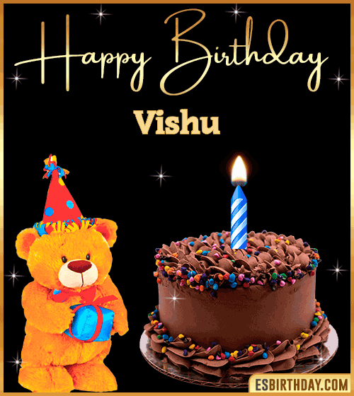 Happy Birthday Wishes gif Vishu