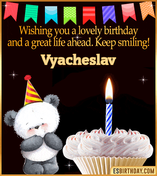 Happy Birthday Cake Wishes Gif Vyacheslav
