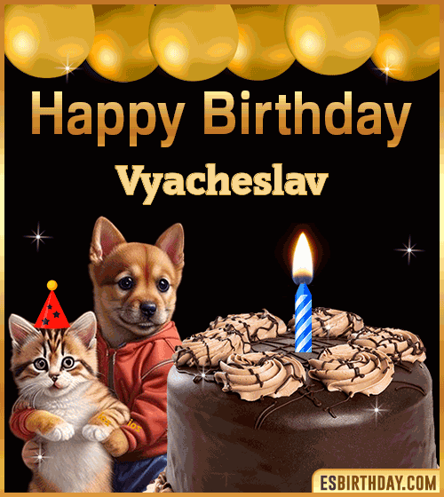 Happy Birthday funny Animated Gif Vyacheslav
