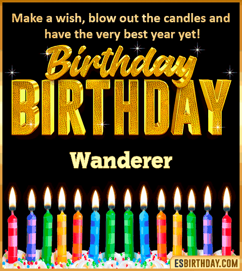 Happy Birthday Wishes Wanderer
