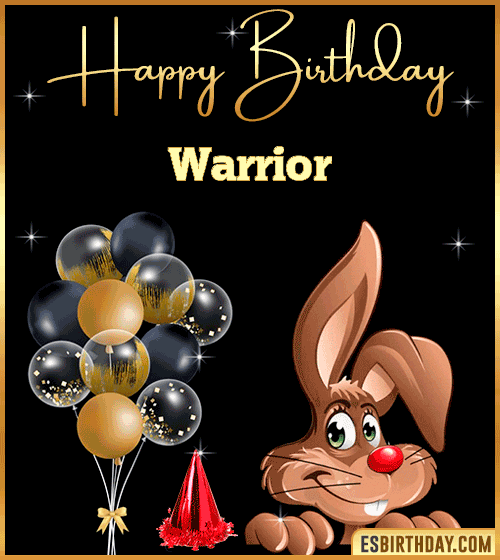 Happy Birthday gif Animated Funny Warrior
