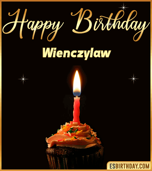 Birthday Cake with name gif Wienczylaw
