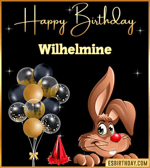Happy Birthday gif Animated Funny Wilhelmine
