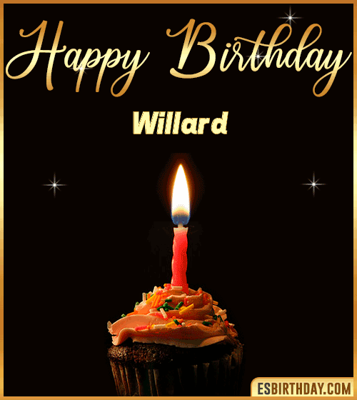 Birthday Cake with name gif Willard
