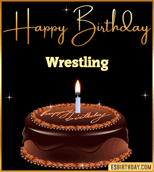 chocolate birthday cake Wrestling

