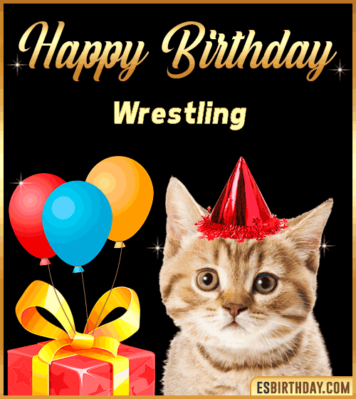 Happy Birthday gif Funny Wrestling
