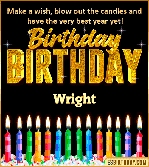 Happy Birthday Wishes Wright
