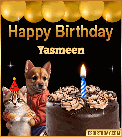 Happy Birthday funny Animated Gif Yasmeen
