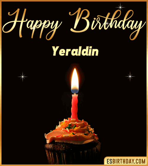 Birthday Cake with name gif Yeraldin