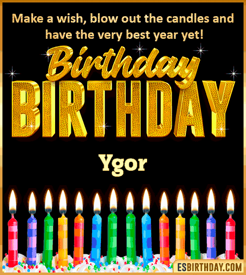 Happy Birthday Wishes Ygor
