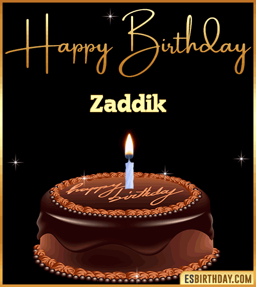 chocolate birthday cake Zaddik
