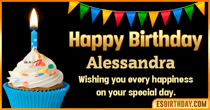 Happy Birthday Alessandra GIF