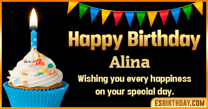 Happy Birthday Alina Card With Balloon Text - 3D Rendered Stock Image. This  Image Can Be Used For A ECard Or A Print Postcard. Stock Photo, Picture and  Royalty Free Image. Image 66512601.