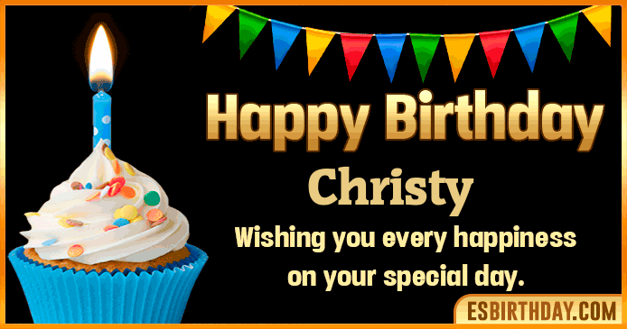 Happy Birthday Christy Song with Cake Images