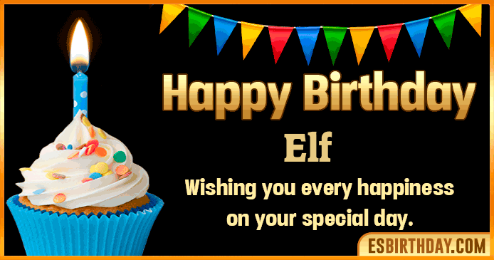 Happy Birthday Elf GIF
