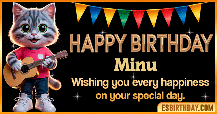 Happy Birthday Minu GIF Happy Birthday Minu GIF