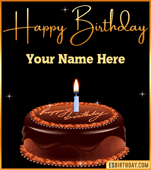 chocolate birthday cake  with name edit