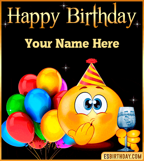 Funny Birthday gif  with name edit