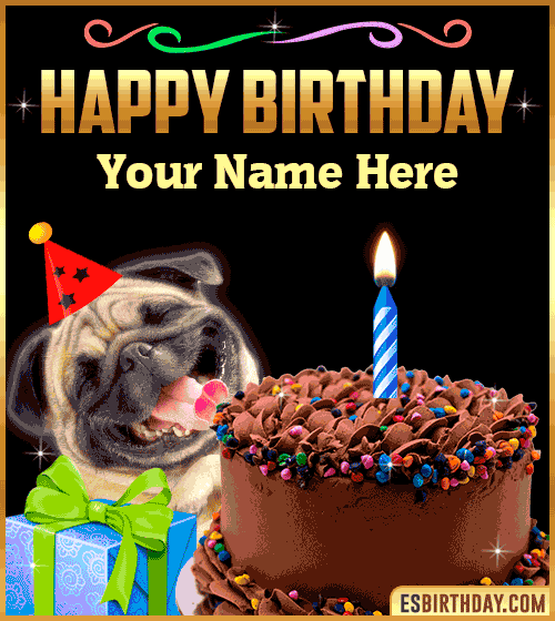 Gif Funny Happy Birthday  with name edit