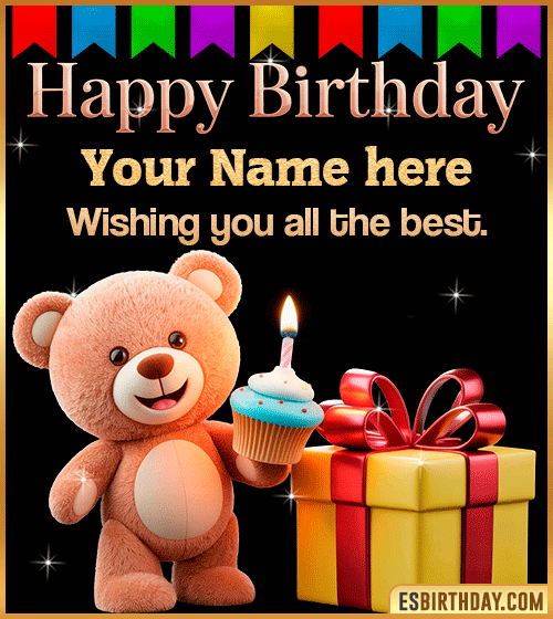 Gif Happy Birthday  with name edit