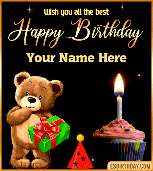Gif Happy Birthday  with name edit