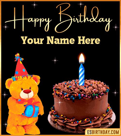 Happy Birthday Wishes gif  with name edit