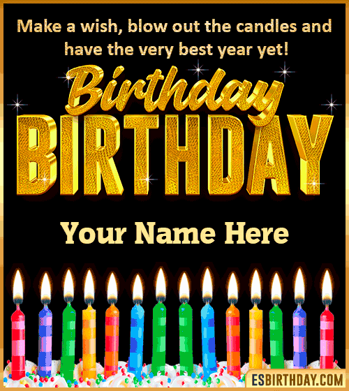 Customize Happy Birthday gifs for her