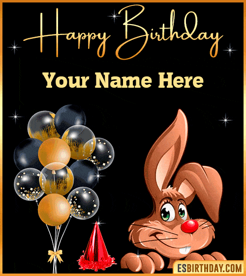 Happy Birthday gif Animated Funny  with name edit