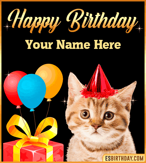 Happy Birthday gif Funny  with name edit